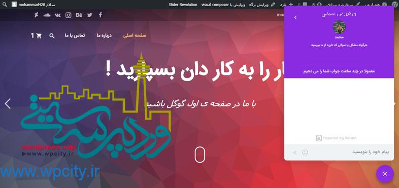 پشتیبانی آنلاین در وردپرس