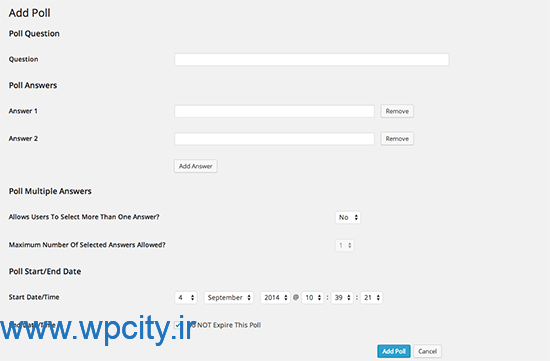 افزونه WP Polls